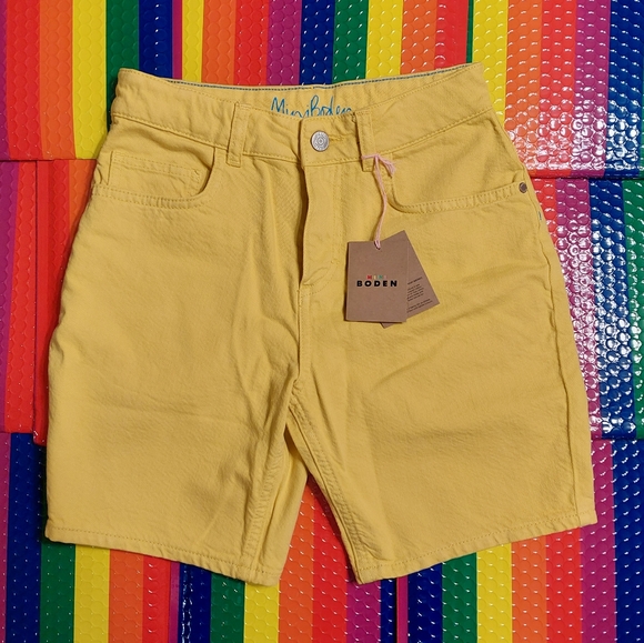 Mini Boden nwt yellow shorts size 11 - Picture 16 of 16